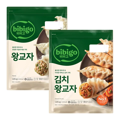 [25년BEST특가]비비고 왕교자 + 김치왕교자 1.05kg