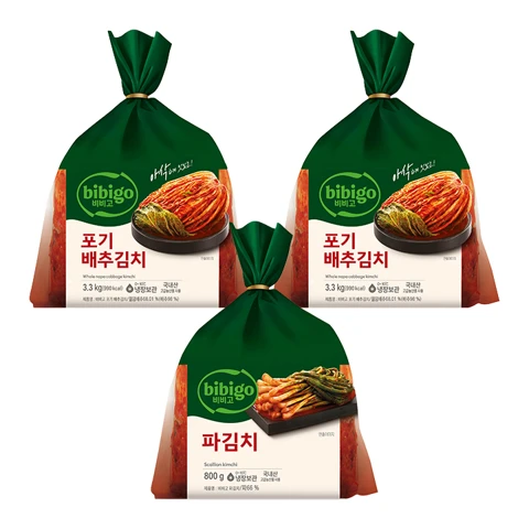 비비고 포기배추김치 3.3KgX2개+파김치 800g