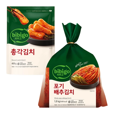 비비고 포기배추김치 1.8Kg+총각김치 400g