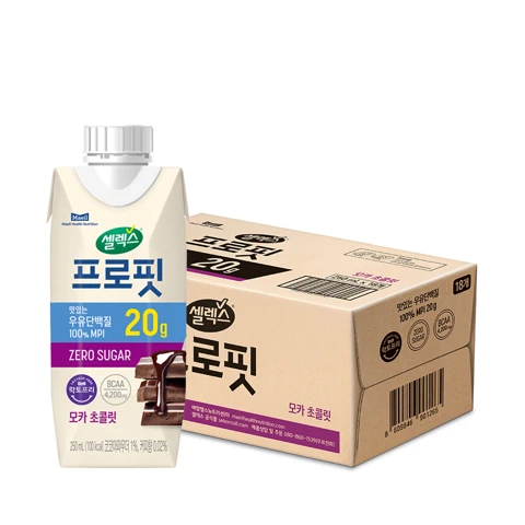 [행사]셀렉스 프로핏 우유단백질 모카 초콜릿 드링크 250ml x 18입