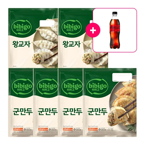 [사은품] 코카콜라 제로 PET500ml+비비고 왕교자 1.05kgX2개+비비고 군만두 315gX4개