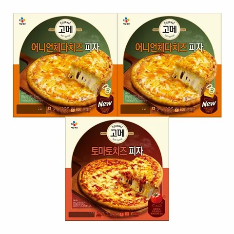 (골드바)고메 어니언체다치즈 피자 325gX 2개+고메 토마토치즈 피자 345g (총 3개)