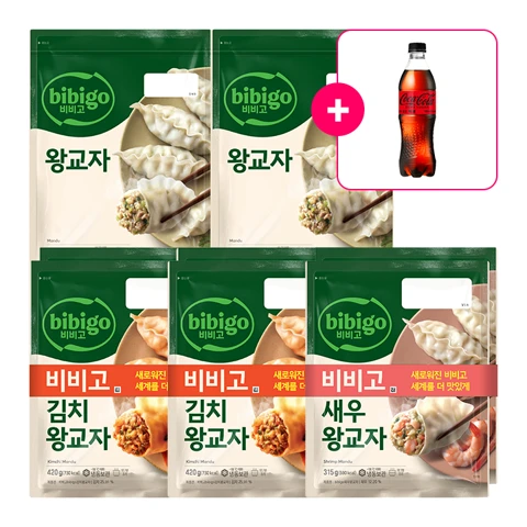 [사은품] 코카-콜라 제로 PET500ml+비비고 왕교자 1.05kgX2개+비비고 김치 왕교자 420gx2X2개+비비고 새우왕교자 315gx2