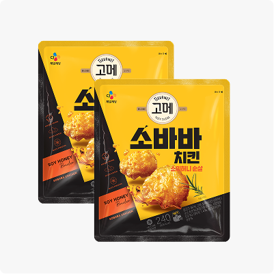 고메 소바바치킨 소이허니 순살 375g x 2개