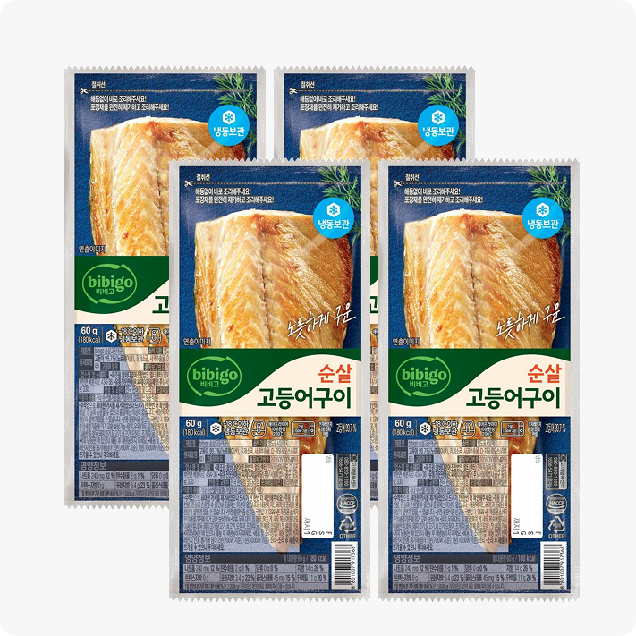 40218690_[냉동] 비비고 순살 고등어구이 60g x 4개