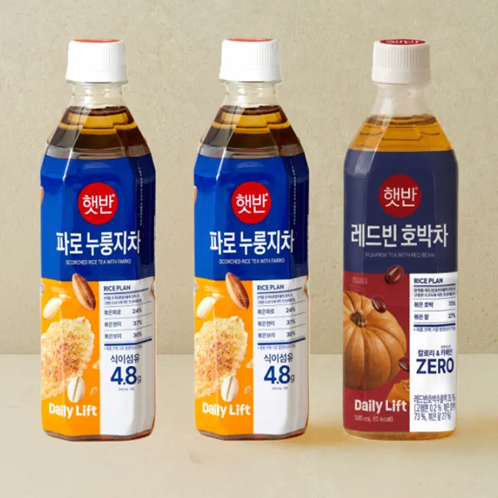 햇반 파로누룽지차 500mlX48개+레드빈호박차 500mlX24개