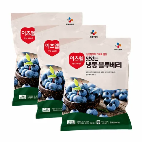 이츠웰 냉동블루베리1kg x 3팩