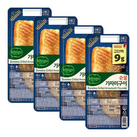 [500개한정]비비고 순살 가자미구이 60g x 4개