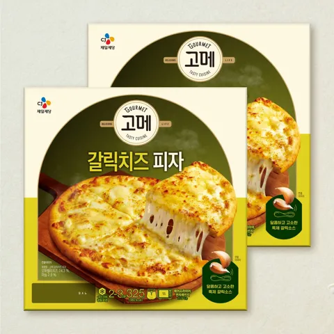 [장보기초특가] 고메 갈릭치즈 피자 325gX2개