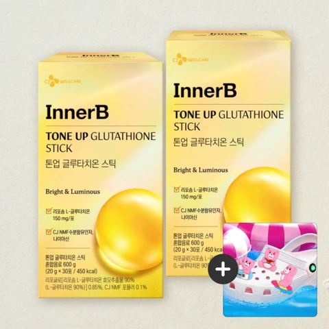 이너비 톤업 글루타치온 스틱(20gX30포)X2개+[사은품]벨리곰 파츠