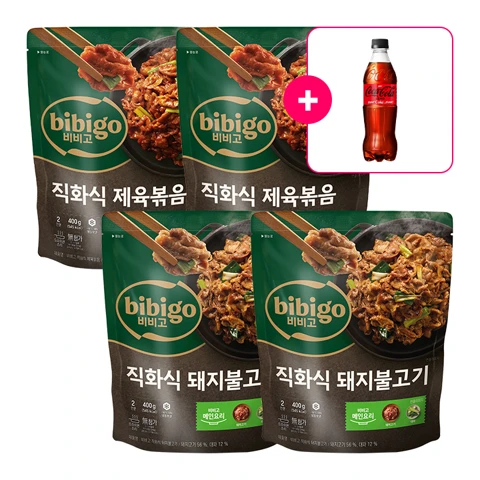 [사은품] 코카-콜라 제로 PET500ml+비비고 직화식제육볶음400g x 2개+비비고 직화식돼지불고기400g x 2개