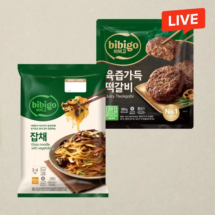 비비고 잡채 644g+육즙가득 떡갈비 360g