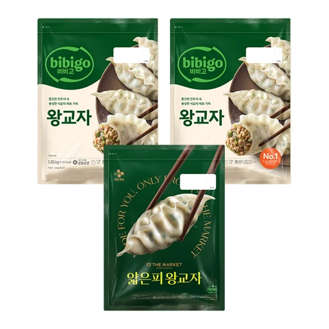 [500개한정]비비고 왕교자 1.05kgX2개+얇은피 왕교자 1.05kg