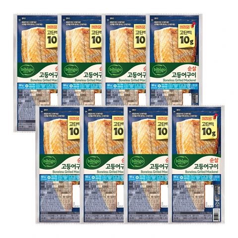 비비고 순살 고등어구이 60gX8개(냉동)
