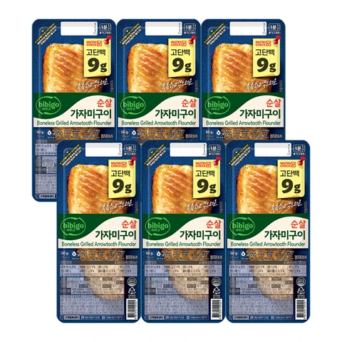 비비고 순살가자미구이 60gX6개