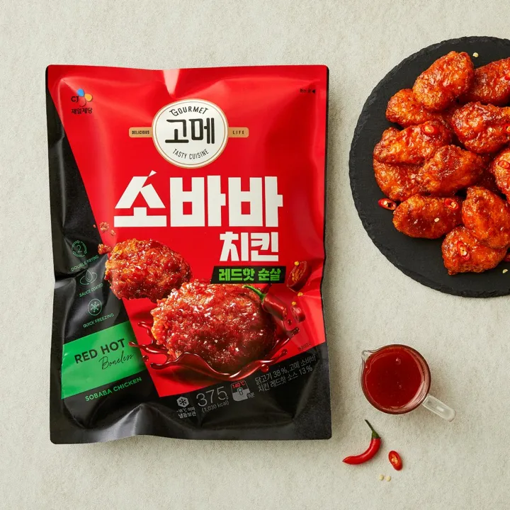 고메 소바바치킨 레드핫 순살 375g