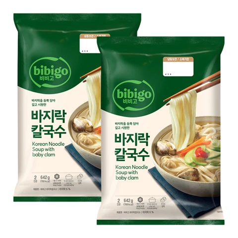 비비고 바지락칼국수 642g (2인분) X 2개