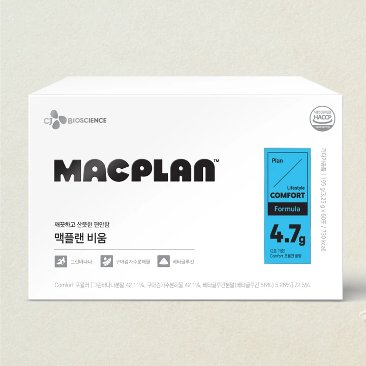CJ맥플랜 비움 MAC식이섬유 환 60포