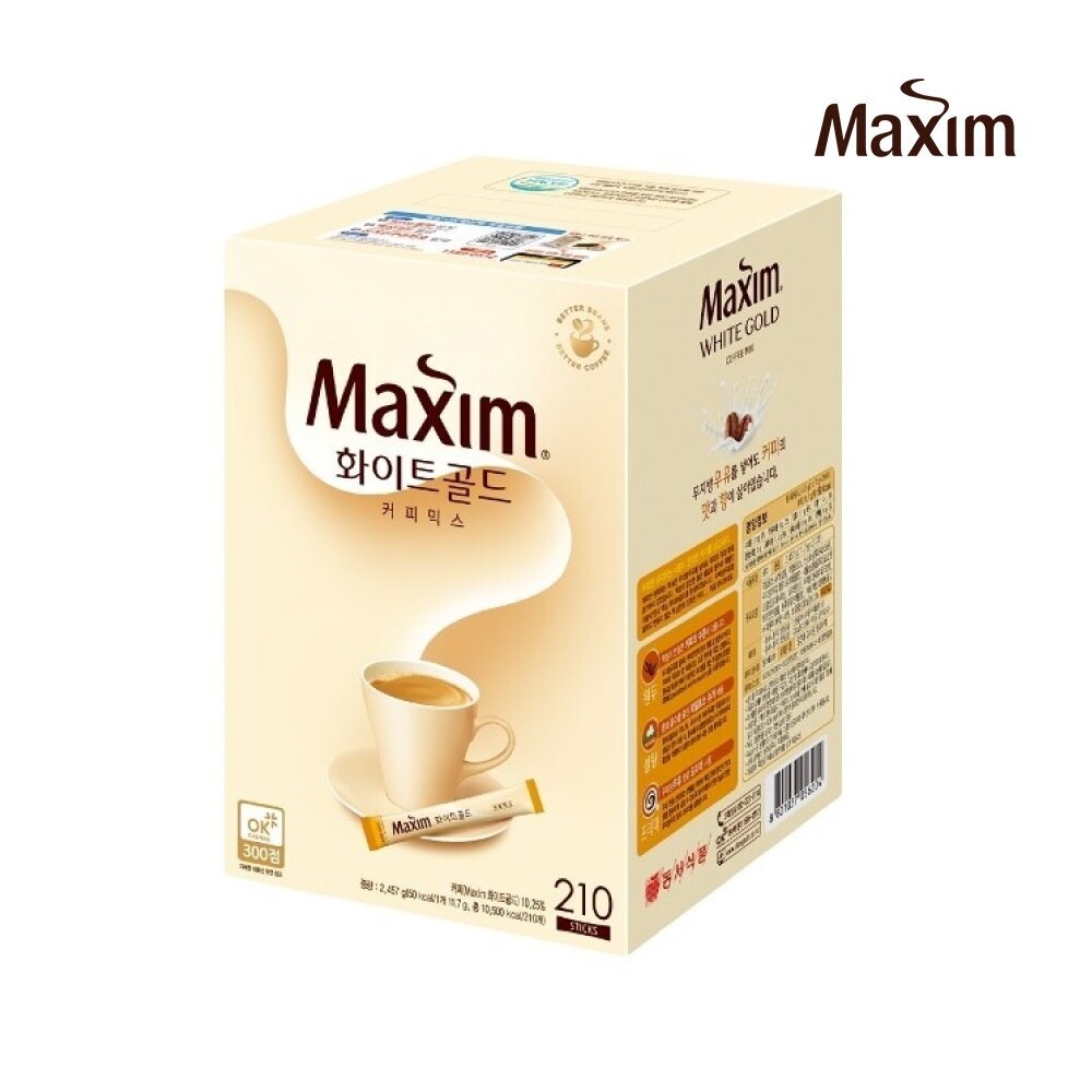 [CJ더마켓] 맥심 화이트골드 커피믹스 210T