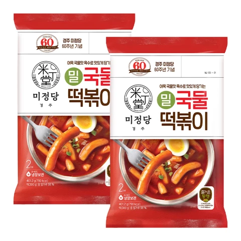[250개한정]즐거운동행 미정당 밀국물 떡볶이 401.2gX2개