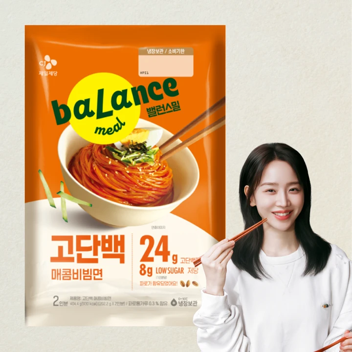 밸런스밀 고단백 매콤비빔면404.4g (소비기한:2026-06-15)