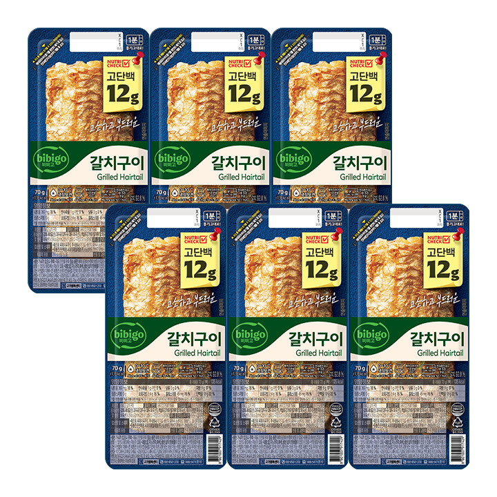 비비고 노릇하게 구운 갈치구이 70gX6개