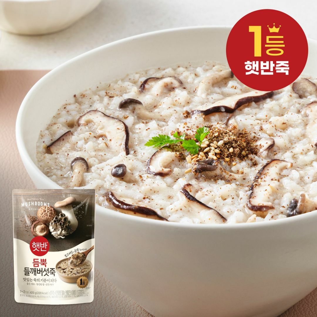 햇반 듬뿍 들깨버섯죽 420g