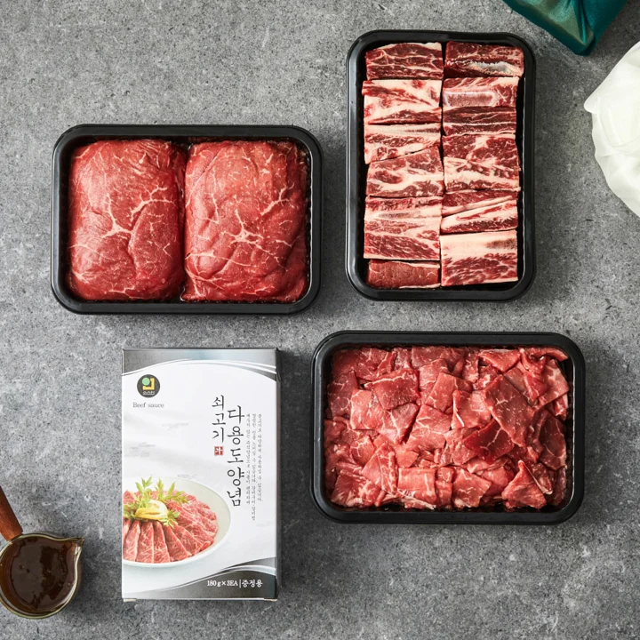 [26추석 선물세트]정품진 한우 찜갈비 혼합세트 1.9kg (1등급 이상)