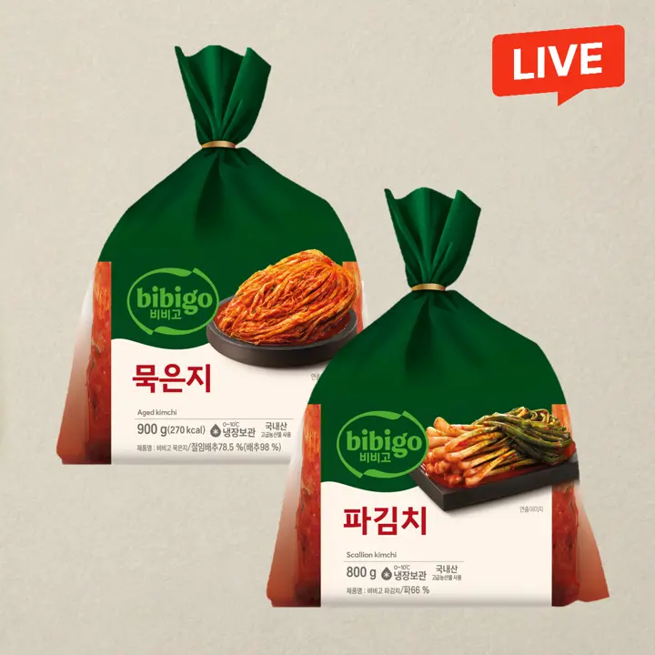 별미김치SET🌶️비비고 묵은지 900g+비비고 파김치 800g