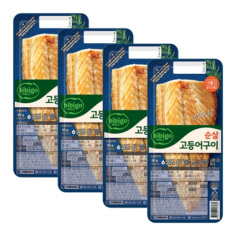[500개한정]비비고 순살 고등어구이 60g x 4개