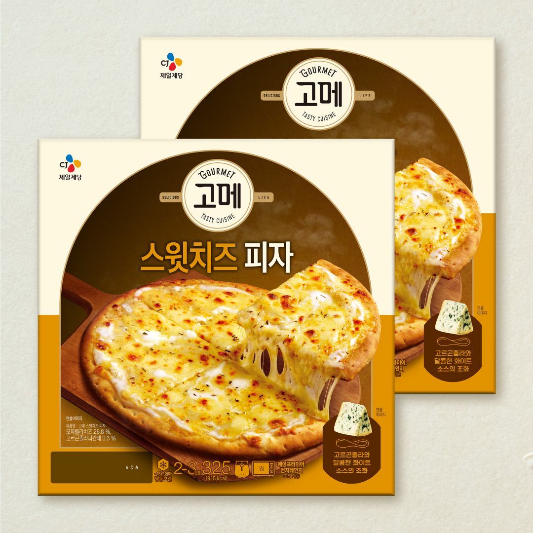 [CJ더마켓] [장보기초특가] 고메 스윗치즈 피자 325gX2개
