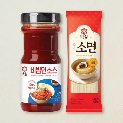 백설 비빔면소스 890g+백설 국수 소면 500g