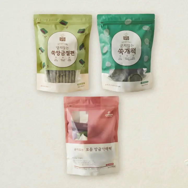 아리울떡공방 굳지않는 떡 1kg 3종 SET 3(앙금가래떡, 쑥개떡, 쑥 앙금절편)