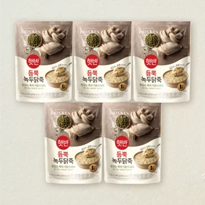 [무료배송][5+5]햇반 듬뿍 녹두닭죽 420g