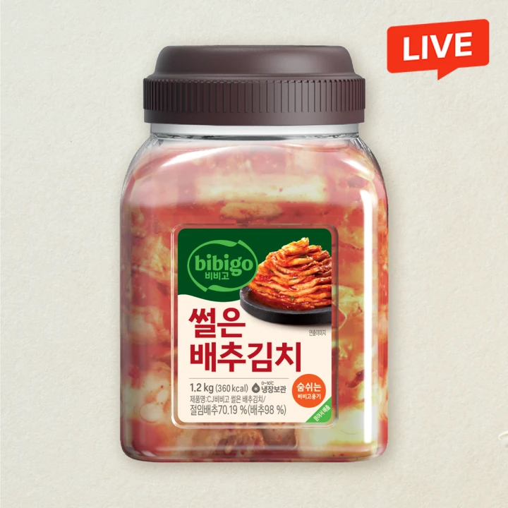 비비고 썰은배추김치 1.2kg(용기형)