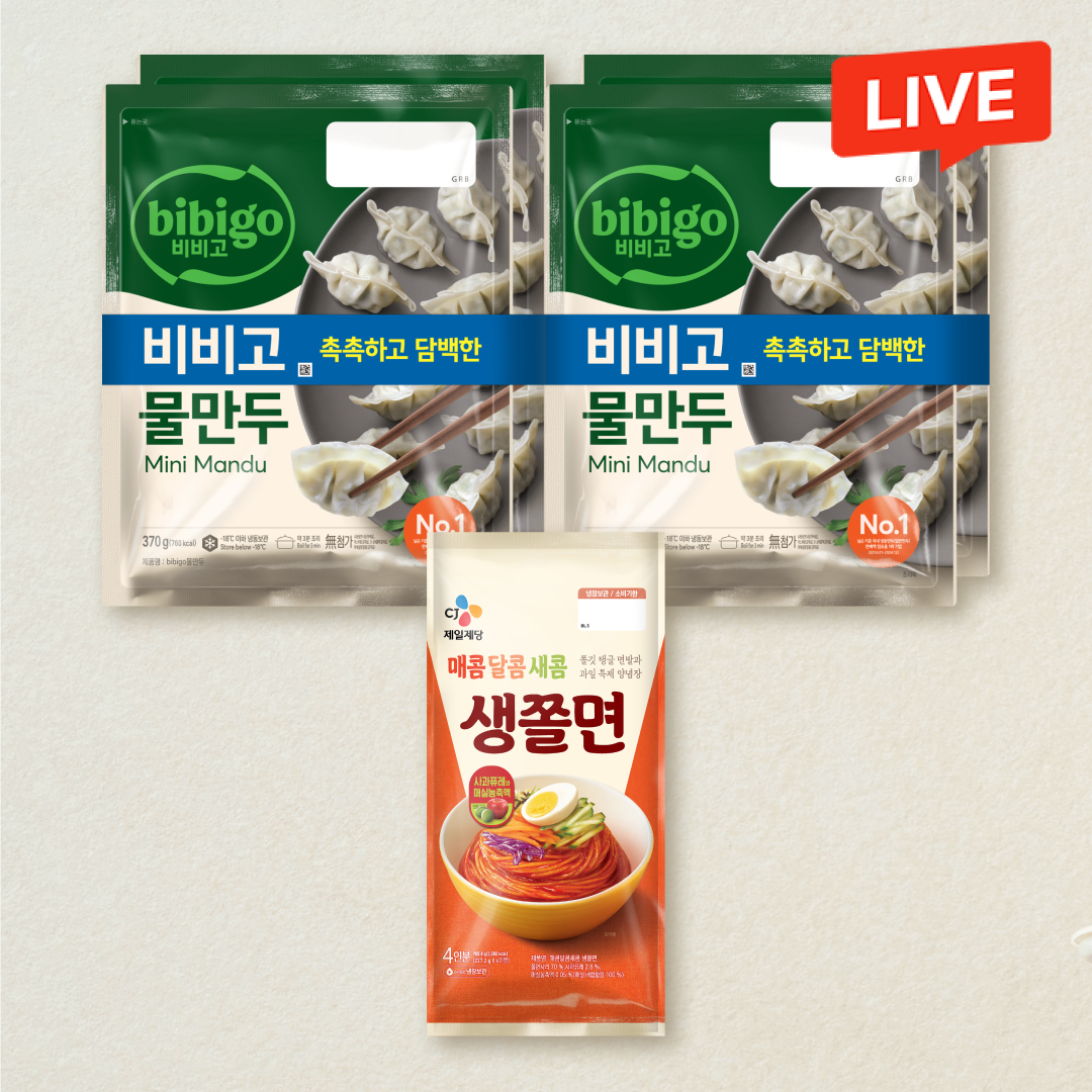 CJ 생쫄면 909g(4인분)+비비고 물만두 370gx2개입X2개