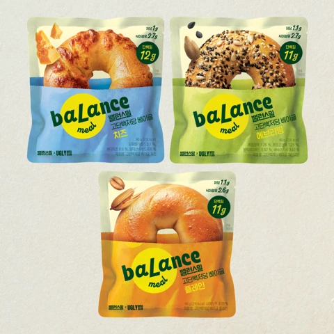 [밸런스밀 고단백저당 베이글] 플레인80g+치즈80g+에브리띵80g