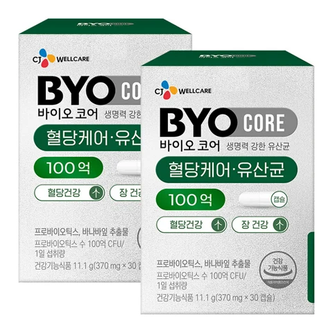 바이오코어 혈당케어 유산균 30캡슐X2개(2개월)