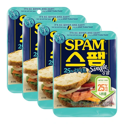 스팸싱글25%라이트80g x4개