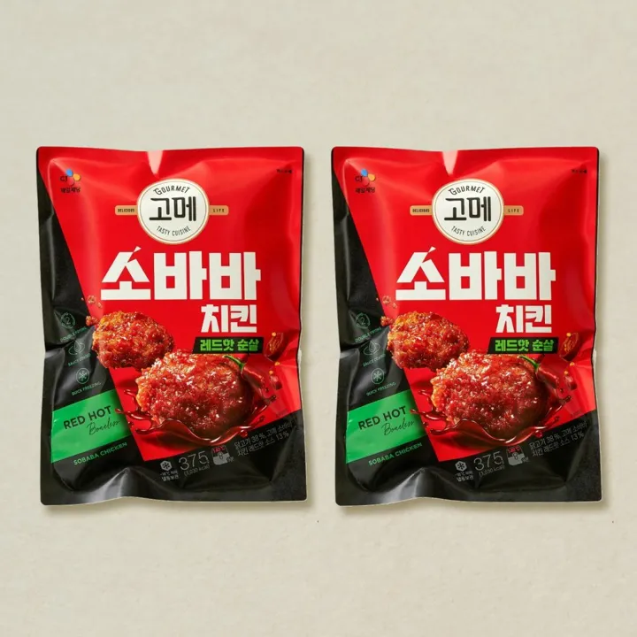 고메 소바바치킨 레드핫순살375gX2개