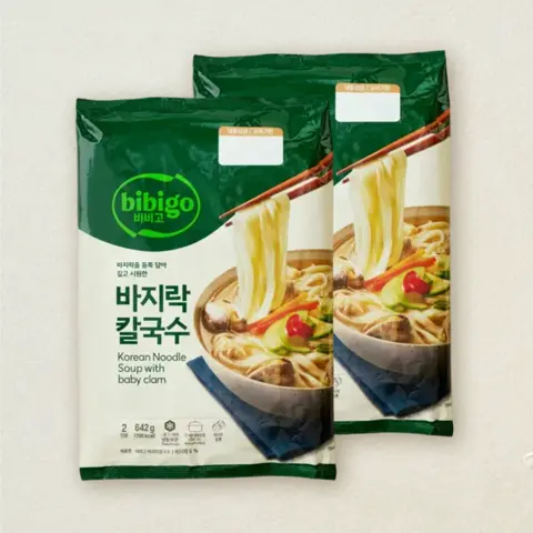 비비고 바지락칼국수 642g(2인분)X2개