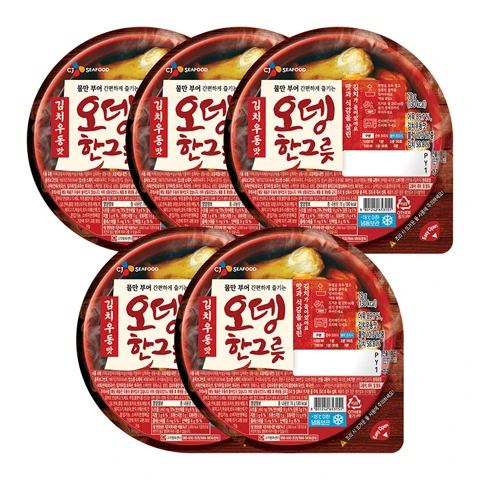 (냉동)김치우동맛 오뎅한그릇 78gX5개(유통기한 : 2025-11-13까지)