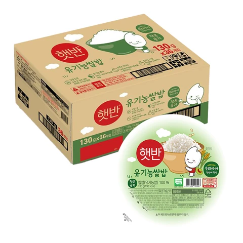 햇반 우리아이 유기농쌀밥 130gX36개(1box)