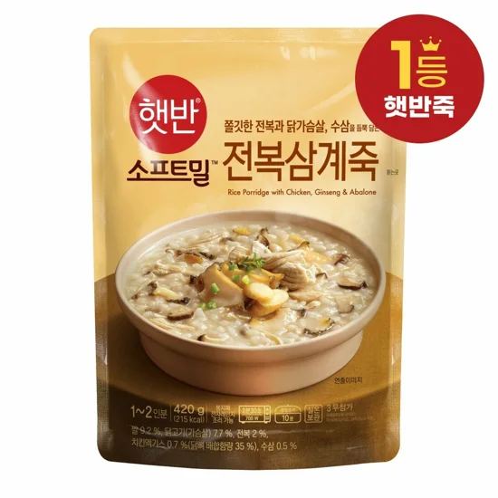 [1+1]햇반 전복삼계죽 420g