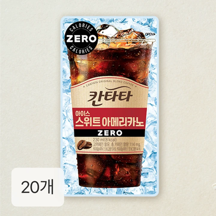 칸타타 스위트 아메리카노 파우치 190ml x 20펫