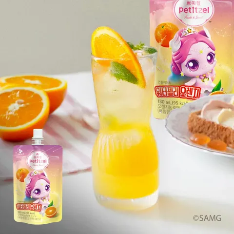 [쁘띠첼X캐치!티니핑] 쁘띠첼 워터젤리 오렌지 130ml