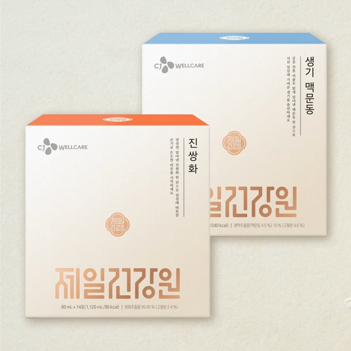 [26추석 선물세트][총몇명] 제일건강원 제일건강원 진쌍화 80ml*14포+생기맥문동 80ml*14포 (총 2개)