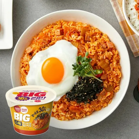 햇반컵반 BIG스팸김치덮밥 328g