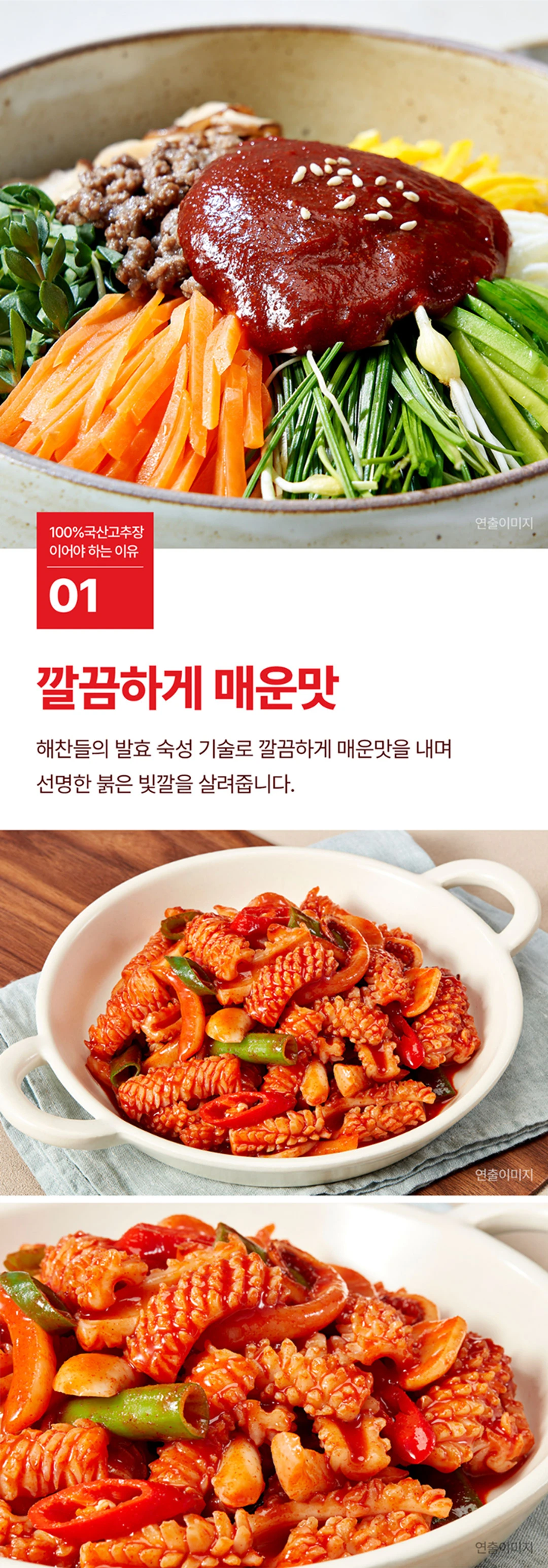 해찬들 100% 국산 고추장 500g 안심 포인트 — 보존료 소브산 무첨가 및 유럽 브이라벨 비건 인증 마크