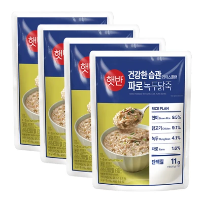 햇반 파로녹두닭죽 420gX4개